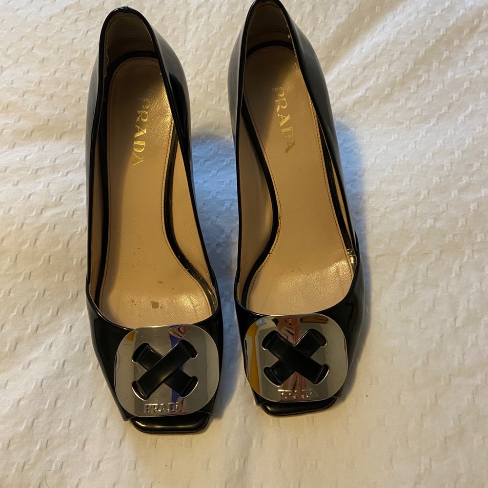 Prada Black Patent Pumps